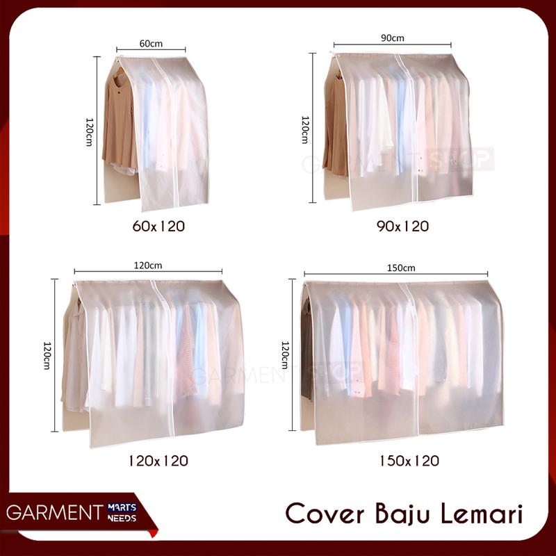 Cover Pelindung Pakaian Celana Gamis Anti Debu Penutup Lemari Jemuran Bahan Waterproof Tebal 4
