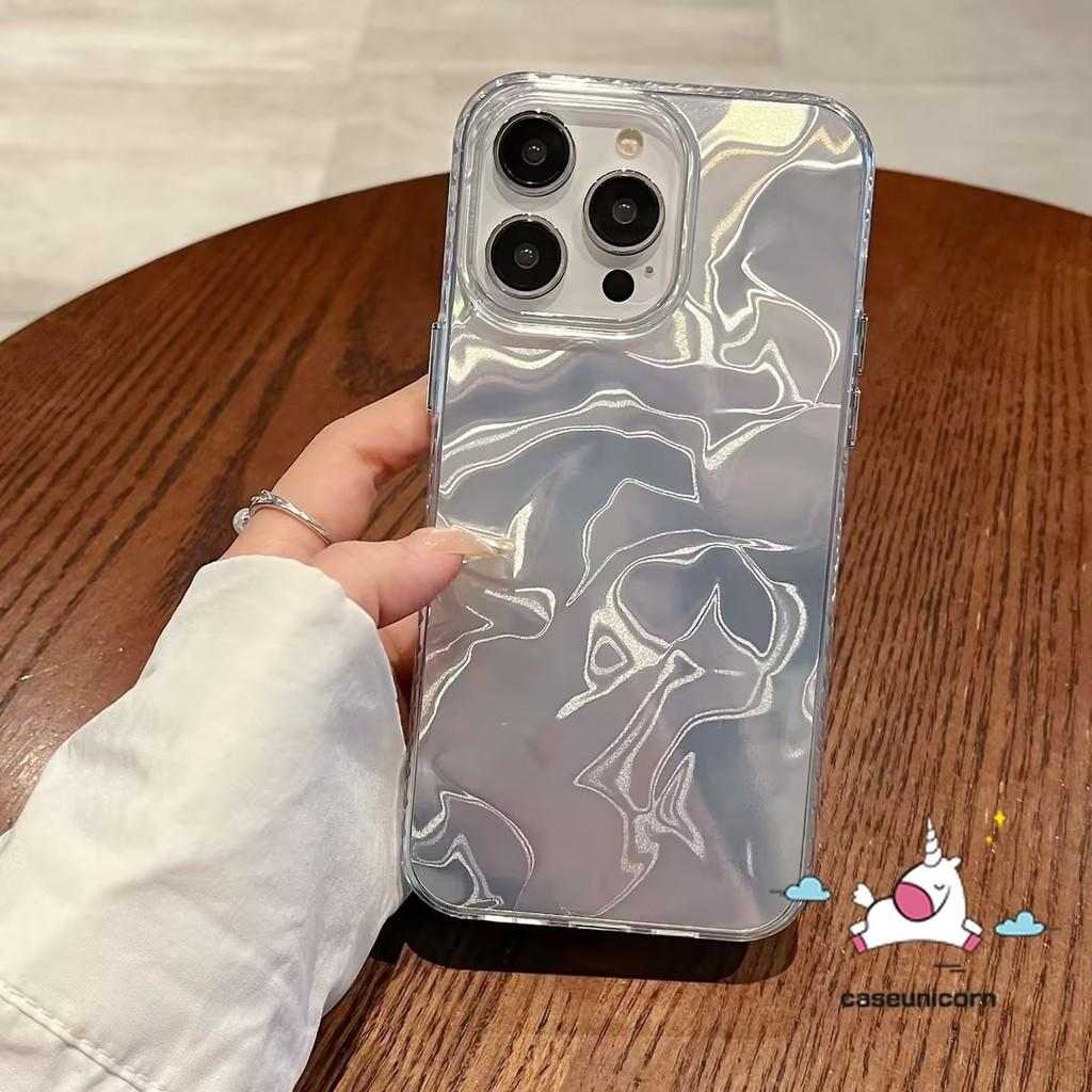Caseunicorn Casing Hp Untuk Realme Note 60 C63 C61 C51 C53 C12 C65 C67 C51s C55 Note 50 C25s C21 C25 C15 C11 C17 C35 C25Y C21Y C31 C20 C30 11 9i 5i 6i 5 7 C33 5s Narzo N63 N61 Mewah Sederhana Laser Bulu Riak Air Anti Kejutan Soft Case