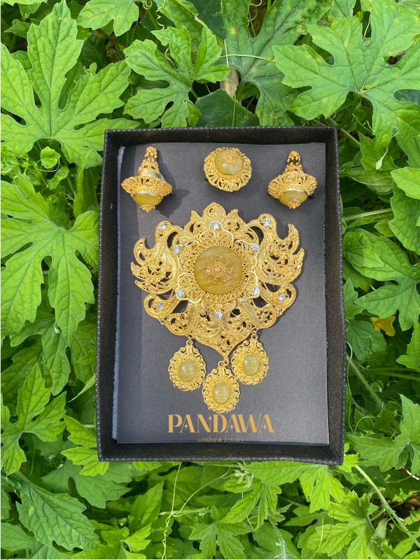 Pandawa Jewelry - Alpaka Bali Motif "Angsa" cocok untuk Acara Pernikahan/Pertunangan/Busana Adat 2
