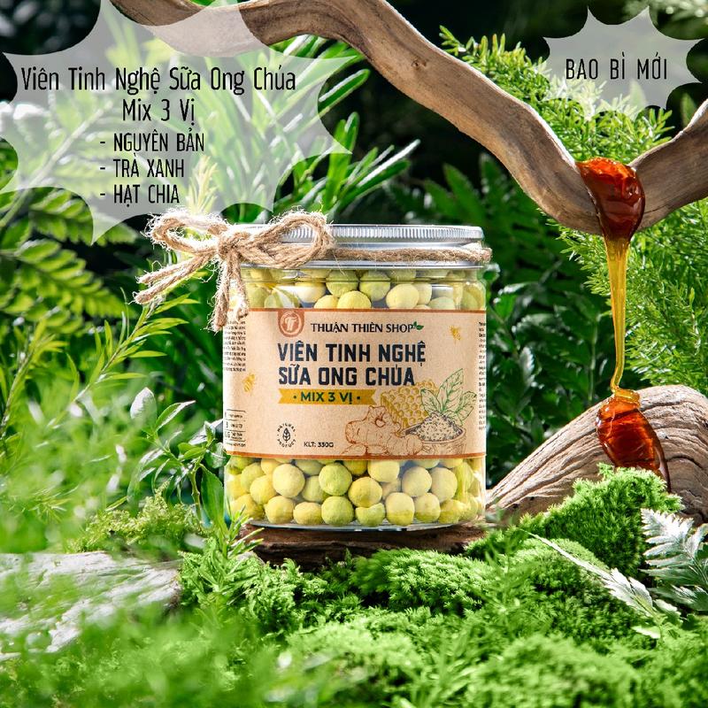 VIÊN TINH NGHỆ SỮA ONG CHÚA THUẬN THIÊN MIX 3 VỊ