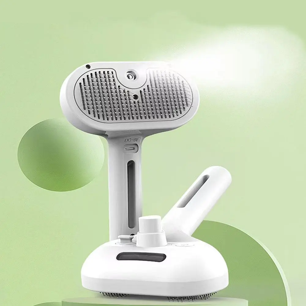 Pet Self Cleaning Steam Comb, 1 Count Pet Grooming Pin Brush for Dogs & Cats, Pet Hair Removal Combs, Manual Pet Grooming Tool, Dog & Cat Grooming Supplies
