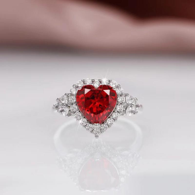 Product Introduction of Xiyin Hot-Selling Ocean Heart Pendant Necklace Beautiful Light Luxury Niche Ring Earring Set Summer Clavicle Chain 15