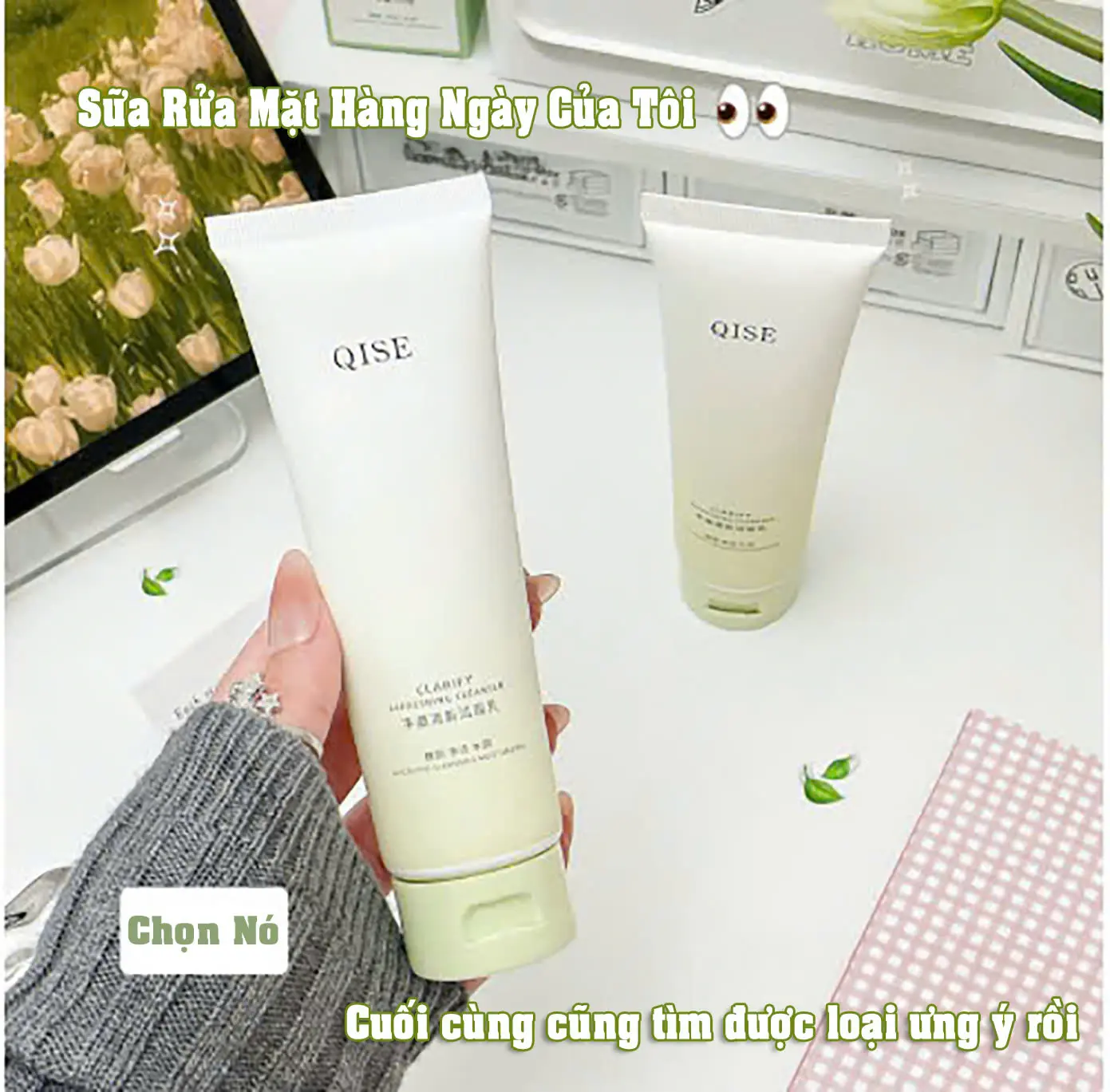 Sữa Rửa Mặt Cao Cấp Qise Chiết Xuất Từ Lá Lô Hội - Làm Sạch Nhẹ Nhàng, Làm Mịn Lỗ Chân Lông, Làm Trắng Sáng Da Mặt