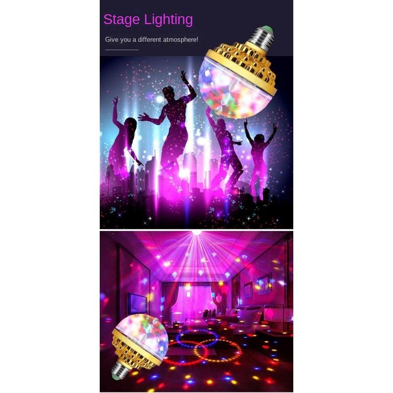 Product Introduction of KTV flash lantern colorful rotating light bulb automatic color-changing colorful light home dance table light audio light, ambient light, neon light 4
