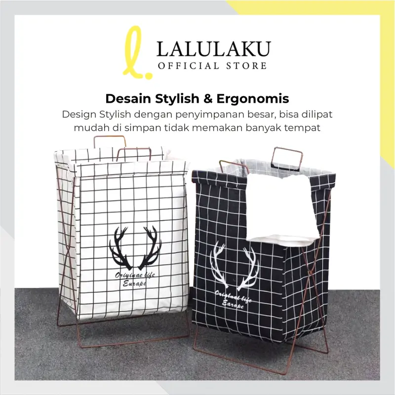 Lalulaku Keranjang Baju 702 Laundry Basket Keranjang Cucian Baju Kotor 3