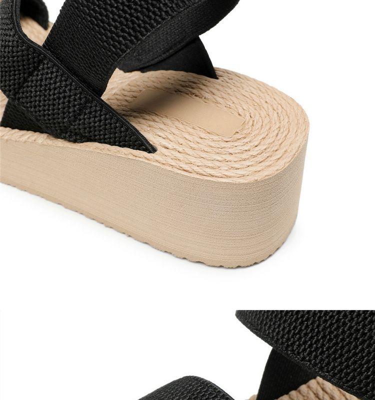 Product Introduction of 2025 Women's Outdoor Sandals Summer New Korean Style Fashionable Cross Strap Fashionable Platform Roman Shoes Sandals 20