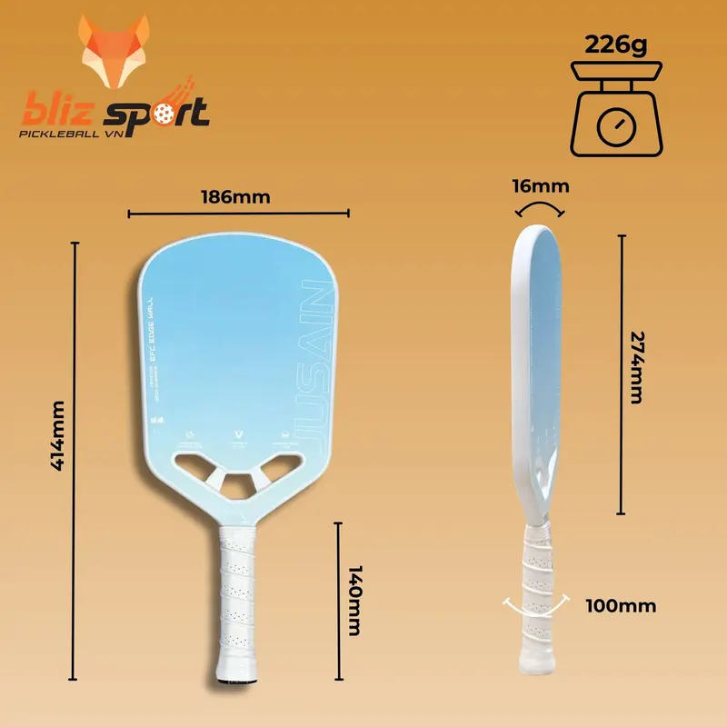 Vợt Pickleball Carbon Fiber T700 cao cấp Jusian 4