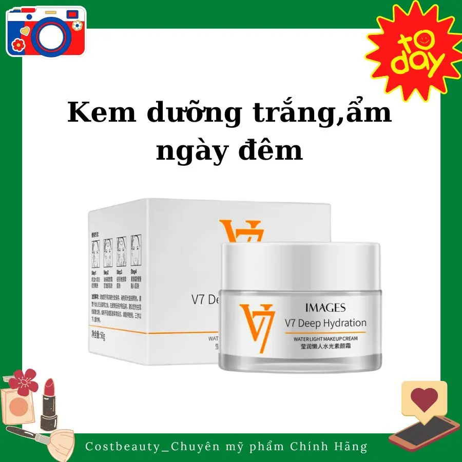 Kem dưỡng da mặt dưỡng ẩm dưỡng trắng ngày V7 Images_Costbeauty