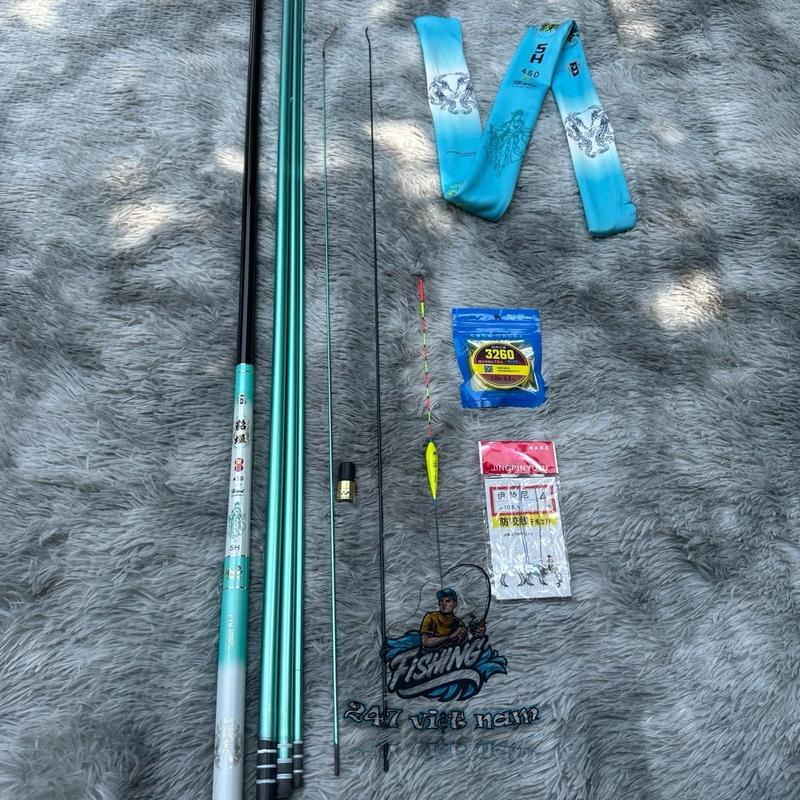 Cần câu tay Điêu Thuyền 5H - Lóng Sơn Full Xanh + Quà Tặng Ngọn Trục Thẻo Phao Đi Câu Bắt Cá Fishing Câu Cá Đồ Câu Fishing 247 Việt Nam