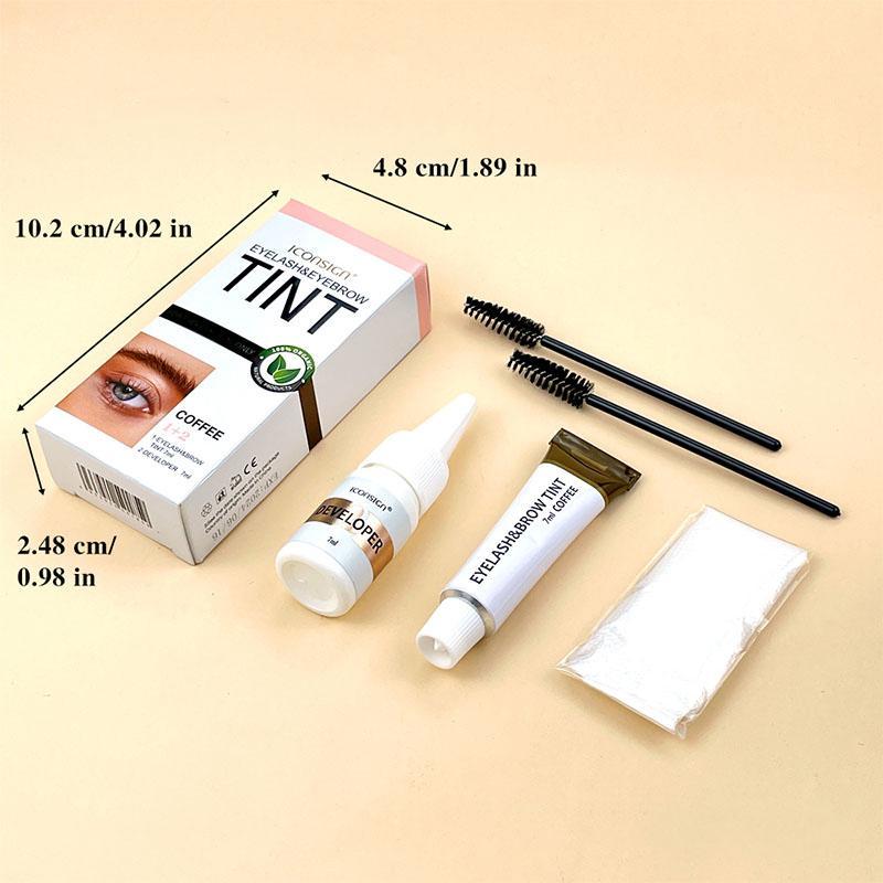 Easy Coloring Eyebrow Tinted Cream Kit, 1 Set Long-lasting Eyebrow Cream with Eyebrow Brush, Universal Eyebrow Tinting Kit, Eye Brow Dye Eyebrow Makeup Kit 1