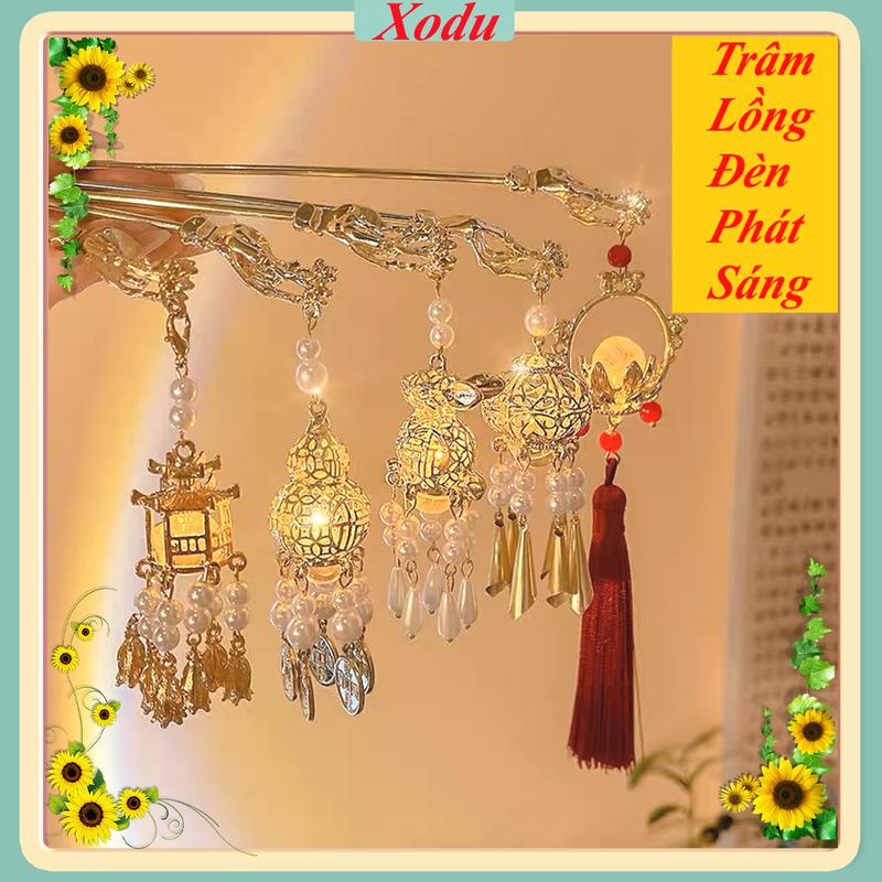 Trâm Cài Tóc Lồng Đèn Phát Sáng Nhiều Mẫu Dành Cho Nữ Thích Phong Cách Cổ Trang Women