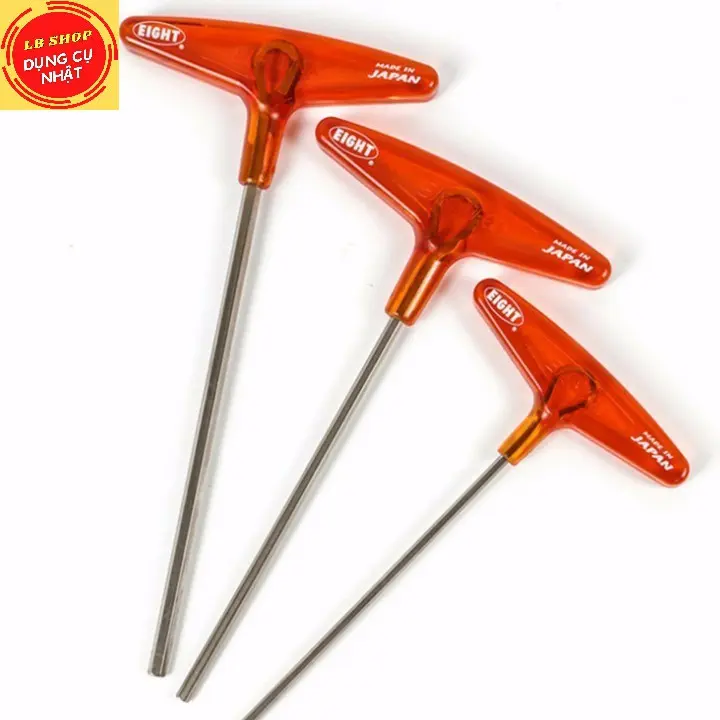 Lục giác chữ T Nhật Eight - Tay vặn chữ T đầu lục giác các cỡ 018-2H, 3H, 4H, 5H, 6H Made in Japan