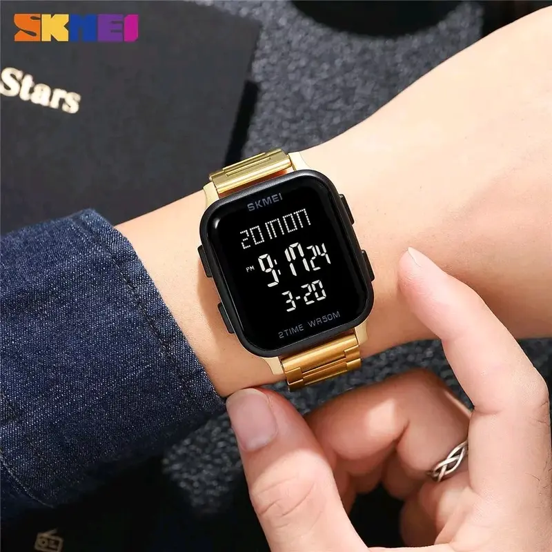 SKMEI 1859 | JAM TANGAN PRIA DIGITAL SPORT | RANTAI STAINLESS STEEL 1