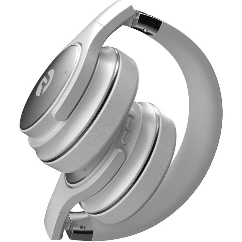 TikTok Shop Everyday Over Ear Headphones with Active Noise Cancelling Awareness Mode and Built in Microphone IPX 4 Water Resistance 38 Hours of Life Frost White