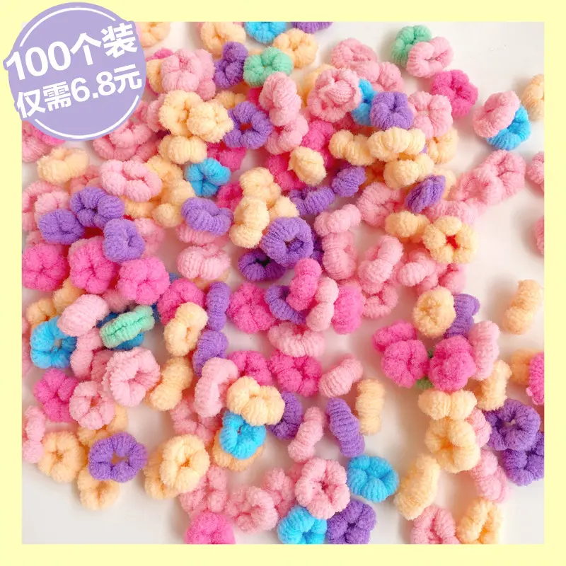 PK002- Hộp Chun Buộc Tóc Nhiều Màu 100 Chiếc Cho Bé 2
