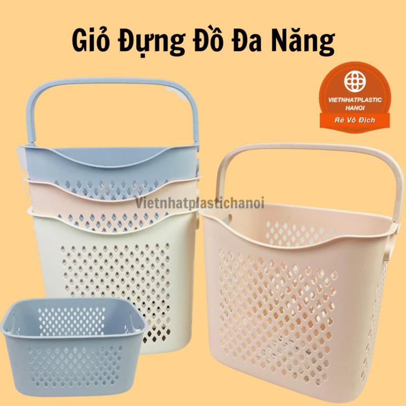 Giỏ đựng đồ đa năng có quai xách tiện lợi, giỏ đựng quần áo, đồ chơi to đẹp, Sọt đựng đồ bền đẹp 0