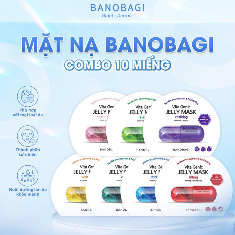 BANOBAGI Mặt Nạ PREMIUM Vita Genic Jelly Mask Giúp Dưỡng Da Toàn Diện 30ml ( 10 Miếng)