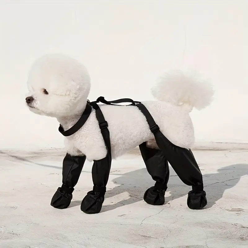 Waterproof Dog Shoes Adjustable Outdoor Walking Non-Slip Soft Dog Boots Bulldog Paw Protection Rainy Day Pet Breathable Shoes kitten 1