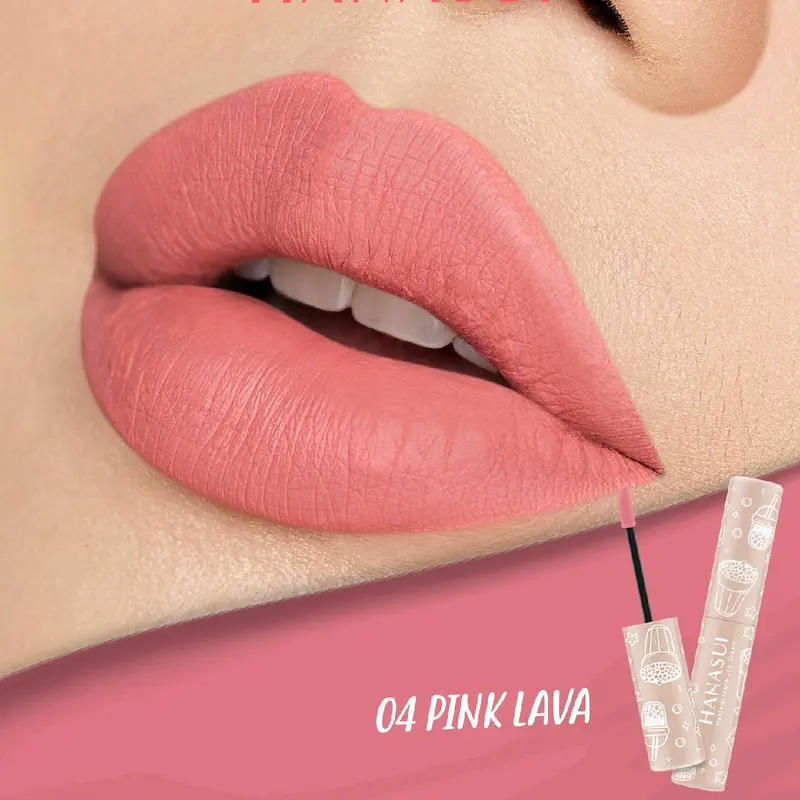 HANASUI Mattedorable Lip Cream Boba Edition Tahan Lama Bibir Lipstick Lipcream Matte Black Gloss lipstik 2