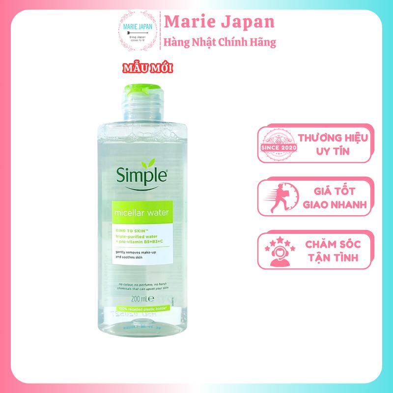 Nước Tẩy Trang Simple Micellar Cleansing Water 200ml- Cosmetic Serum