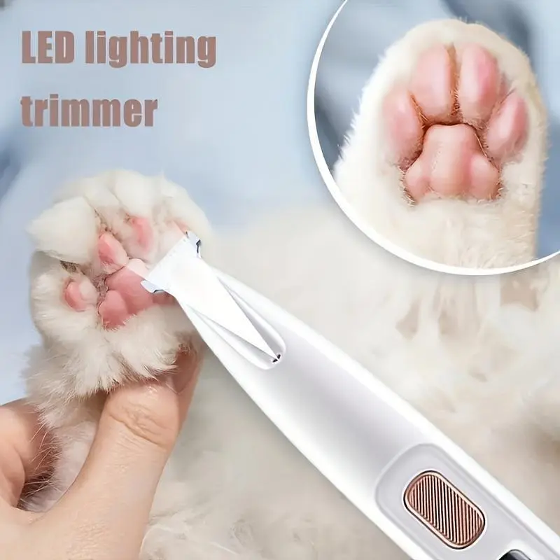 Rechargeable Pet Hair Trimmer Kit, 1 Set Pet Paw Hair Trimmer with LED Light, Pet Grooming Tool, Dog & Cat Grooming Supplies 5