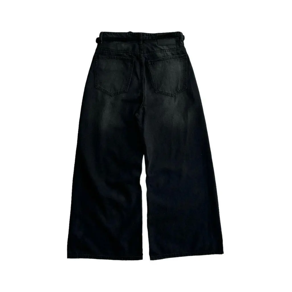 SMOKE LOOSE PLEAT WIDE JEANS - Quần jeans ống rộng form to Menswear Pants 1286 Ong Denim Có Túi