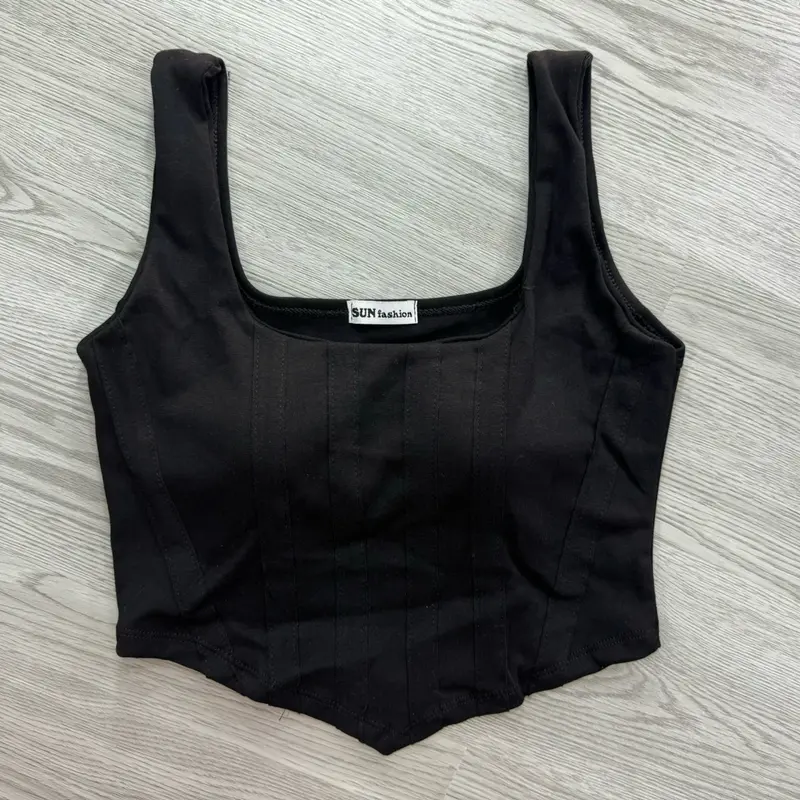 ÁO CROPTOP 2 DÂY BẢNG TO CÓ KÈM MÚT ĐỆM Nữ FOM NGẮN TRÊN RÚN 3
