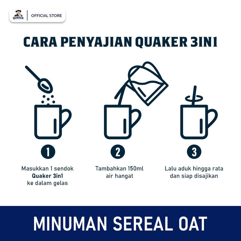 Quaker Instant Oatmeal 1.2 Kg + Quaker 3in1 Chocolate 224g 3