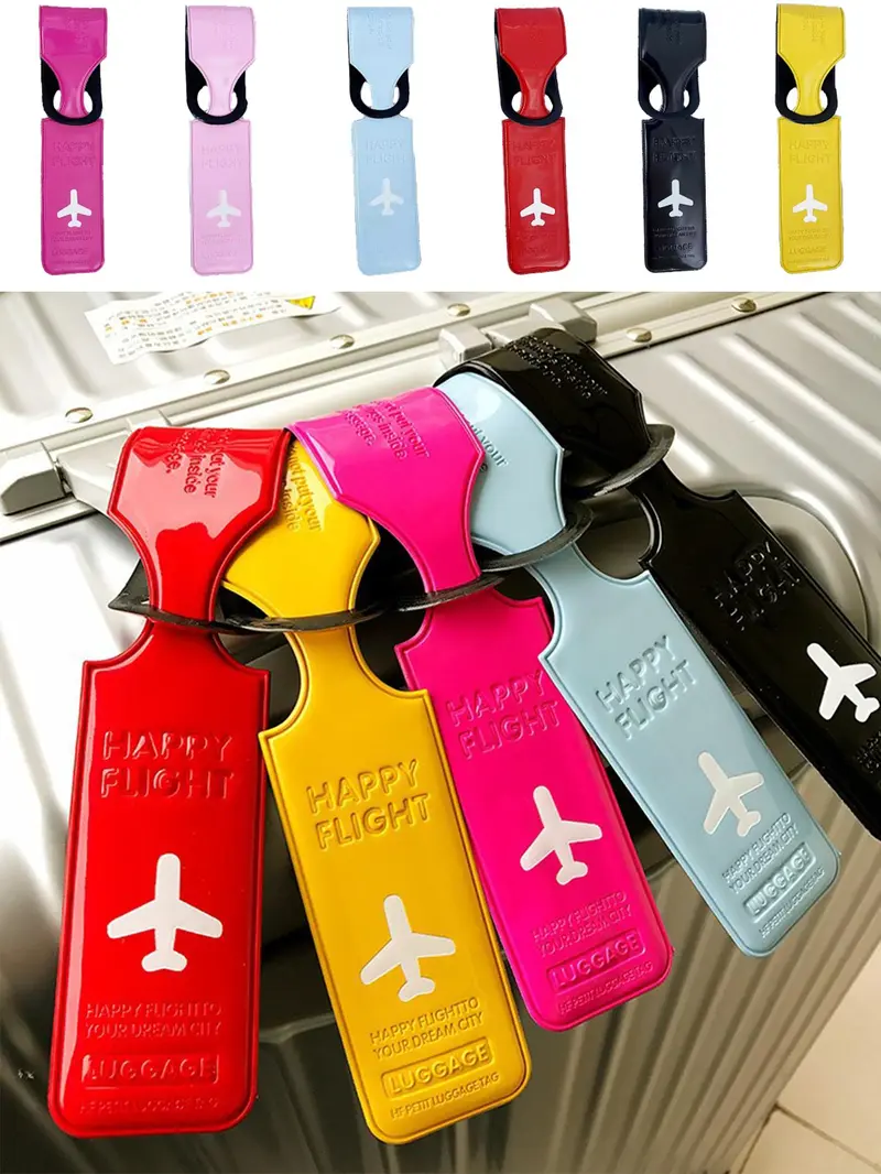 Product Introduction of Letter Pattern Luggage Tag, Colorful Travel Baggage Name Tag, Suitcase Address Label Holder, Travel Accessories for Travel Luggage, Adjustable Strap 0