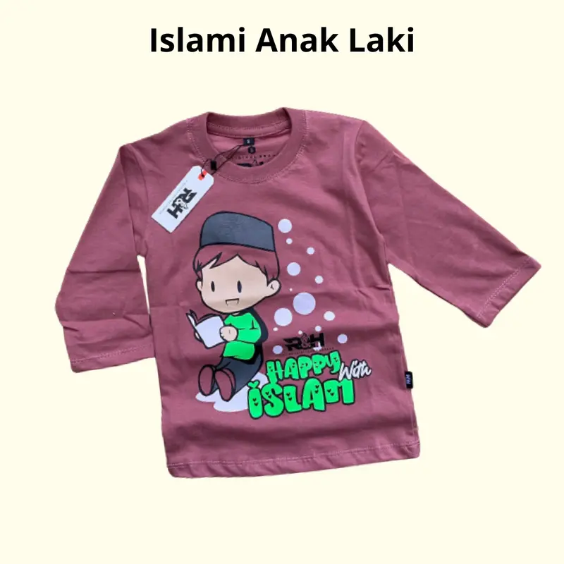 couple Baju anak Laki Laki dan Kaos Anak Perempuan Lengan panjang 3/4 Bahan Katun cocok untuk seragam sekolah Mengaji dan Bermain Laki-Laki Pendek Pasangan Keluarga Sarimbit 1