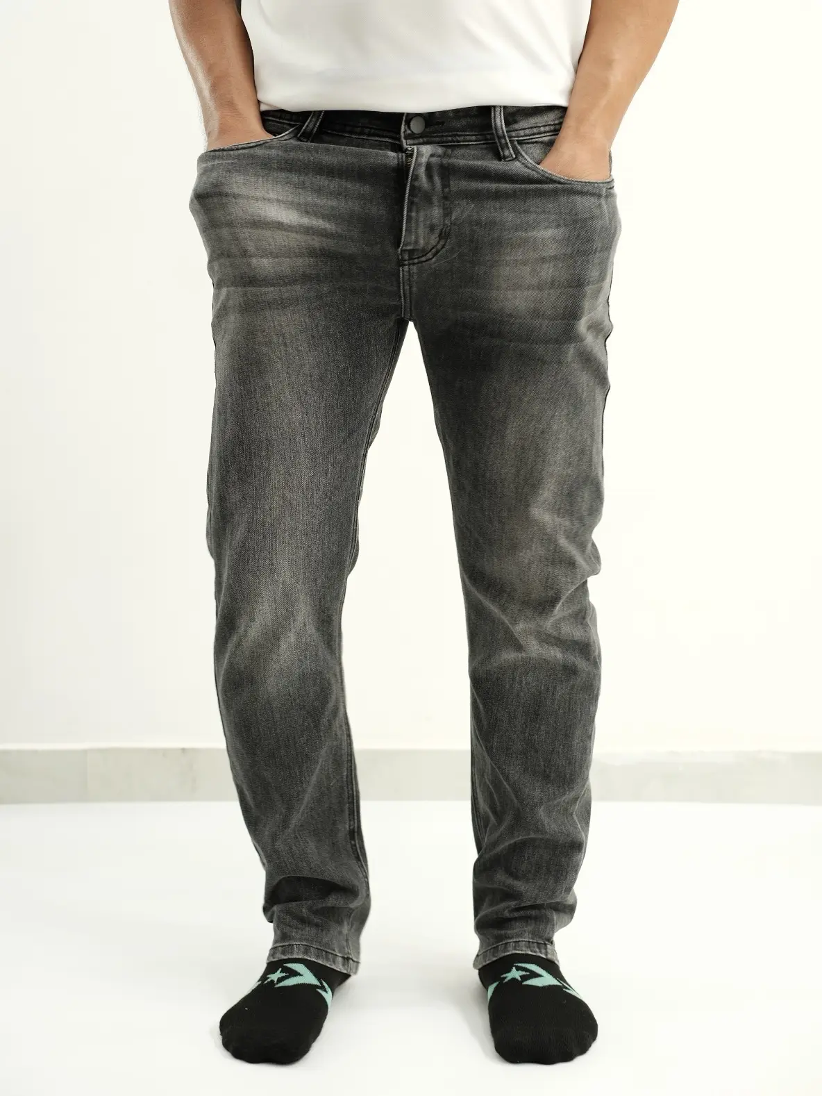 Quần Jean Nam Form Basic  co giãn form slim fit