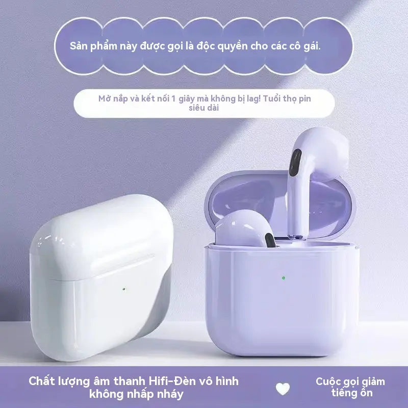 Tai Nghe Bluetooth, Overseas, Thế Hệ Pro4, Không Dây, Chất Lượng Âm Thanh Cao, Thích Hợp Cho Thể Thao, Trong Tai Mini, Nghe Nhạc Siêu Dài, Tương Thích Với Android, Thông Dụng