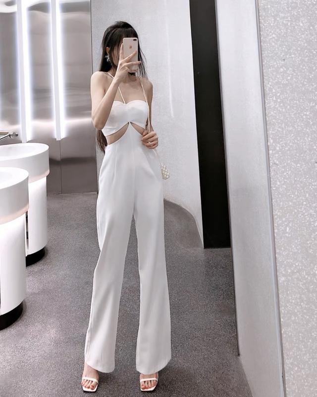 Jumpsuit cách điệu cúp ngực quần dáng xuông (có mút) Nữ Women 5