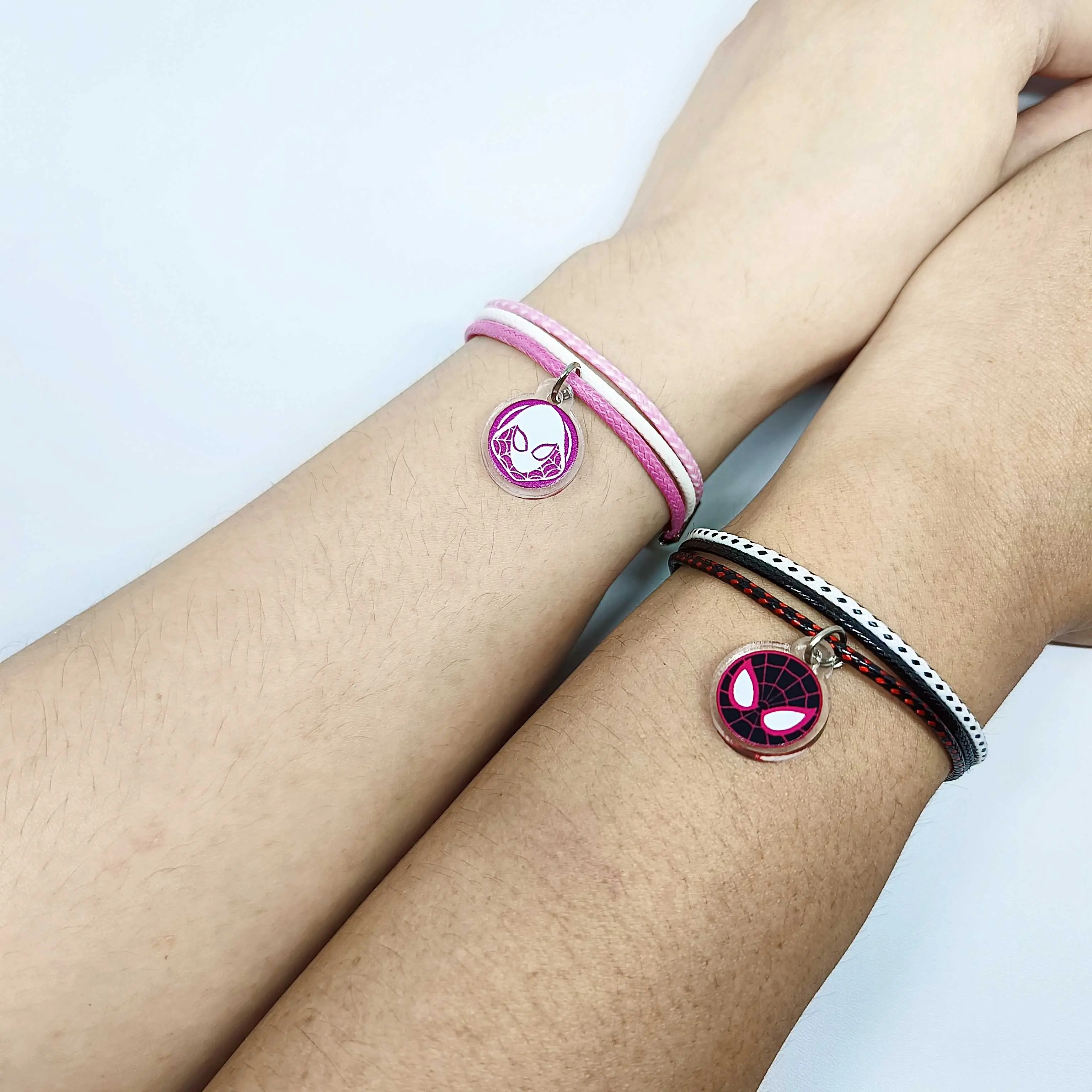 Couple Bracelet Miles Morales and Gwen Stacy Gelang Couple Pasangan BFF Sepasang Spider Verse Spiderman Anak Kids