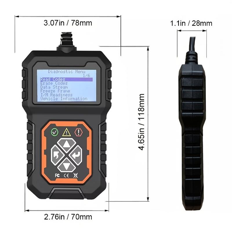 Car OBD2 Scanner Code Reader Engine Fault Code Reader IKiKin At500 Professional Reader Scanner Diagnostic Tool Check Engine Light Scan Tool Obd Ii Pr