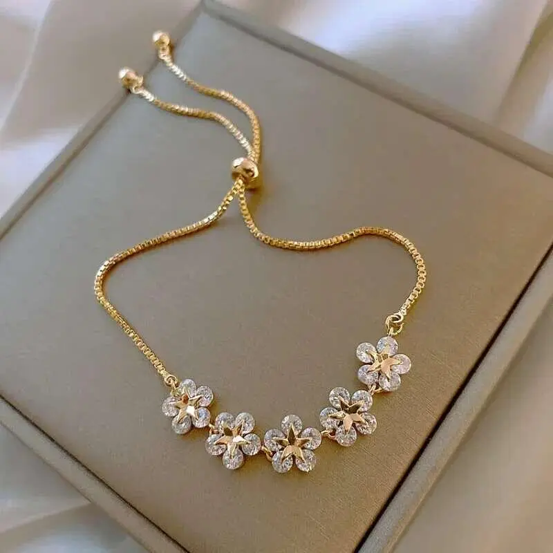 2025 Korea New Fashion Letter D Star Simple Vintage Pendant Woman Stainless Steel Bracelet Original Jewelry