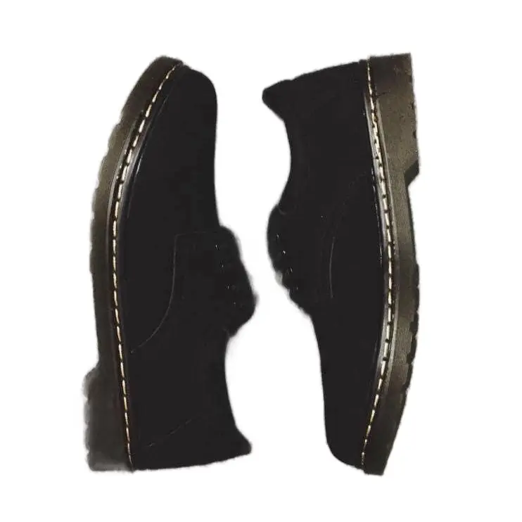 Giày DR classic nam đẹp  Đế Bằng cao su màu đen (freeship) Sneaker da bò lộn Shoes