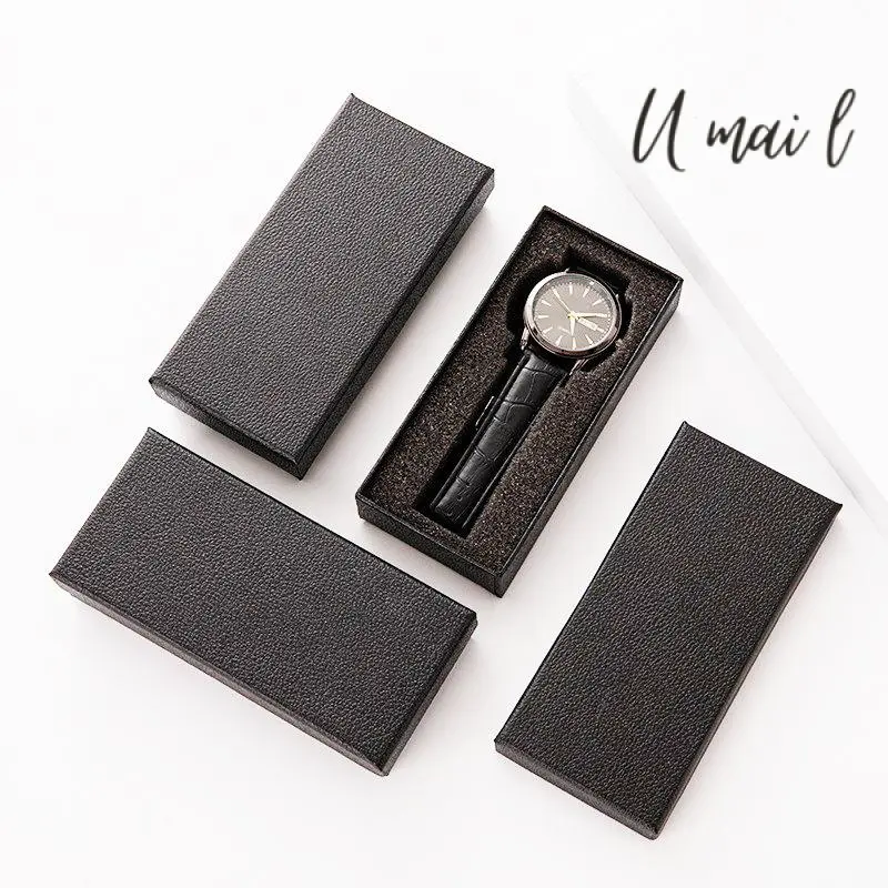 【Umail】Collection watch box wholesale multi-style shape PU heaven and earth cover watch flap lined small pillow watch box