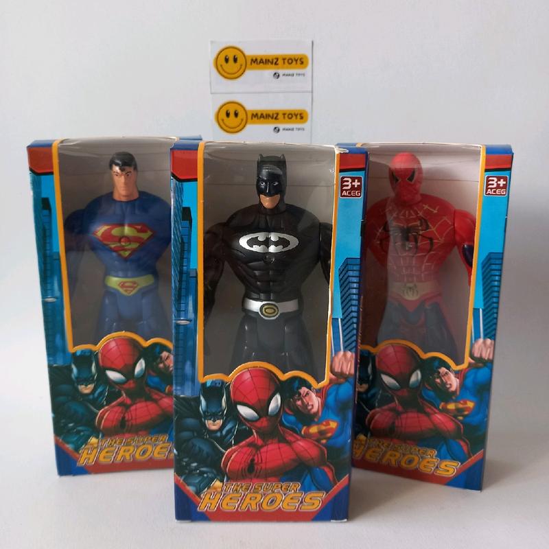 ACTION FIGURE SUPERHERO SUPERMAN, SPIDERMAN, BATMAN 0