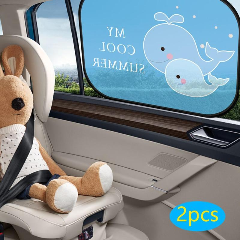 Product Introduction of 2pcs Electrostatic Adsorption Side Window Sun Shield Car Sunshade Insulation Side Shield M4E1 24