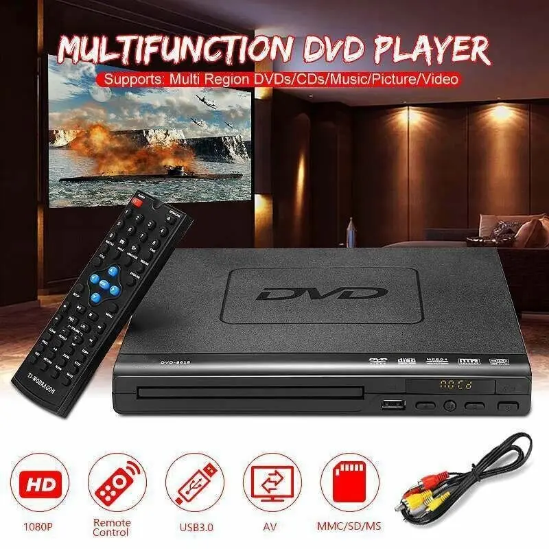 DVD Player Multifunctional DVD Player Multi-angle Viewing and Zooming Enjoyable Favorite Movies