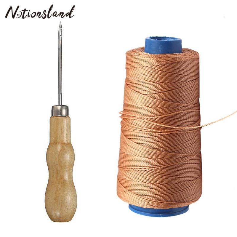 Product Introduction of 1Set of Professional Sewing Wax Thread Shoe Thread Leather Shoe Craftsmanship Durable and Strong Manual Stitching Leather and Wooden Handle 8