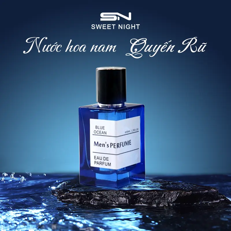 nước hoa nam nhẹ nhàng, Hương thơm tươi mát, quyến rũ, lưu hương lâu, thích hợp cho các buổi hẹn hò