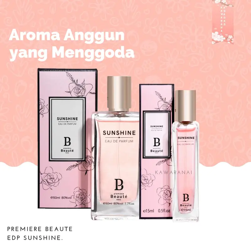 READY STOCK [ ORIGINAL+ BPOM ] Premiere Beaute Eau De Perfume Fashion Neon Collection Sunshine 15ml 50ml Parfum neon Wangi Murah banget Tahan Lama Uniseks Fruity Bunga Woody Ori Perempuan Terwangi Uniseks 0