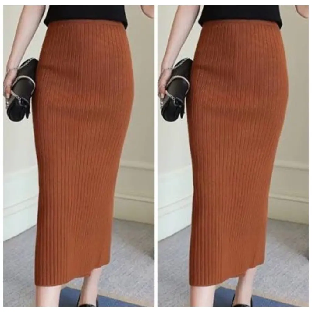 [New style] knit sponge skirt/sponge skirt/premium skirt/long premium knit skirt/Long