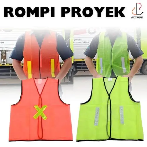 ZEN Rompi SAFETY Baju Keselamatan Kerja Vest X Rompi Proyek Jaring Baru Reflektor Pantul Cahaya Jala