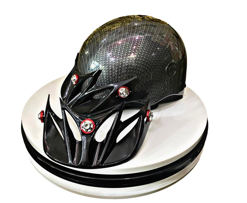 Nón Bảo Hiểm Sơn Givi - Nhúng CarBon Nano Bóng - Gắn 3 Ốc Titan Gr5 & Salaya Siêu Đẹp