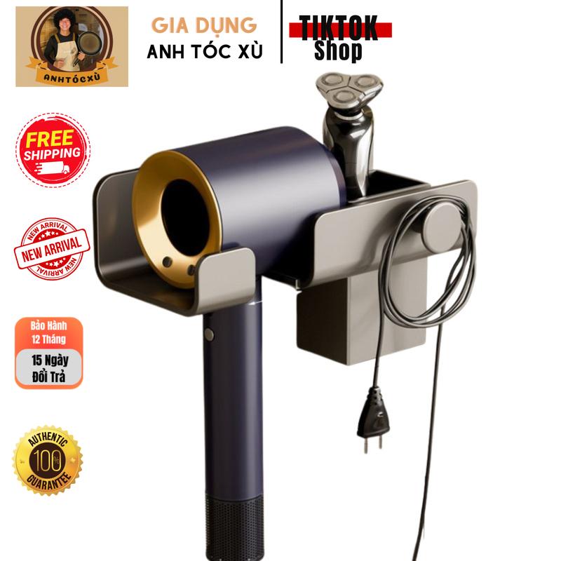 Giá Treo Máy Sấy Tóc K8410 - Kệ Treo Máy Sấy hộp kim nhôm, Đựng Đồ Phụ Kiện Phòng Tắm Cao Cấp Kitchen Nhà Bếp Lắp Ráp