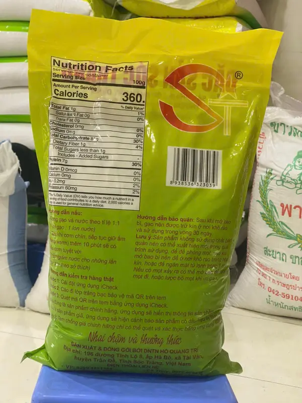 Gạo ST25 ÔNG CUA Hạng Nhất 5kg - Hương vị thơm ngon, dẻo mềm, chất lượng cao 4