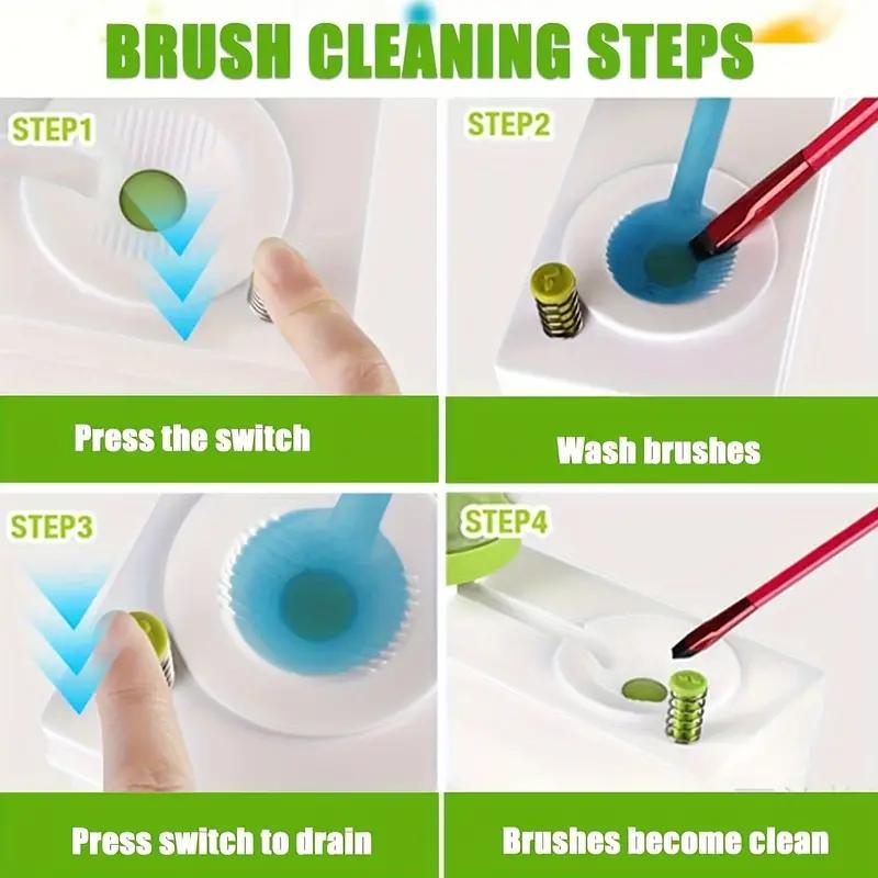 Paint Brush Cleaner, Paint Brush Flusher, Water Recycled Oil Brush Scrubber, Art Supplies for Students School Home, Children's Day Gift, Easter Gifts, Drawing Tools 7